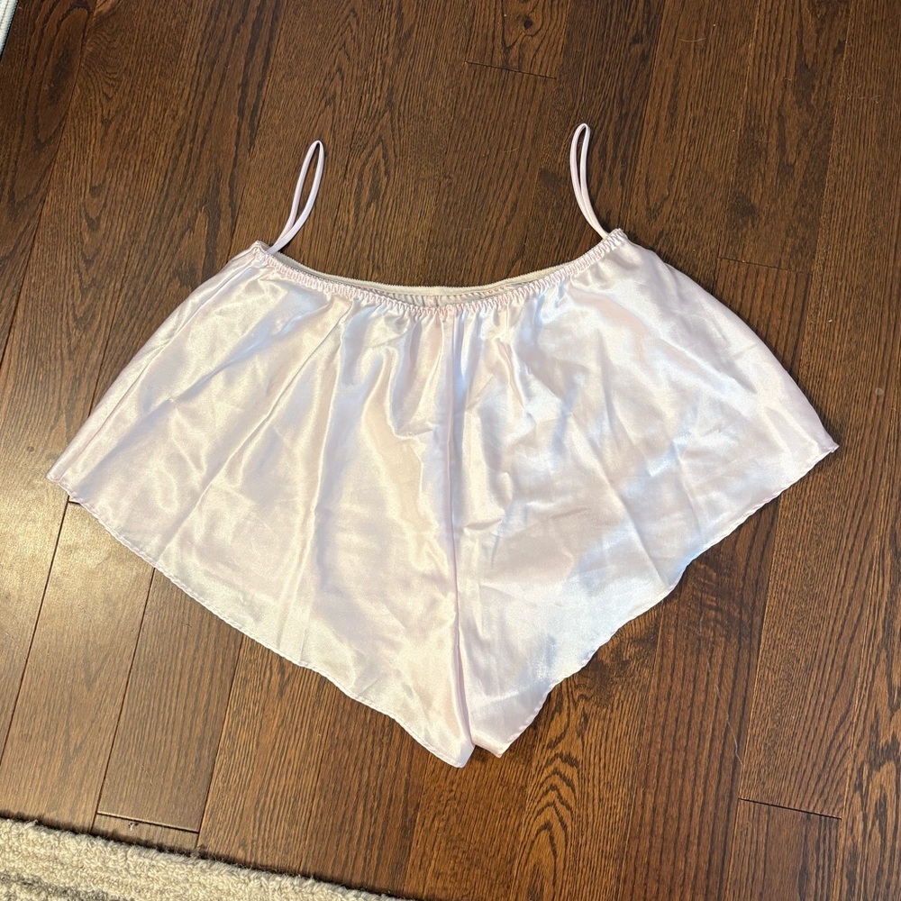 Light Pink Satin Shorts